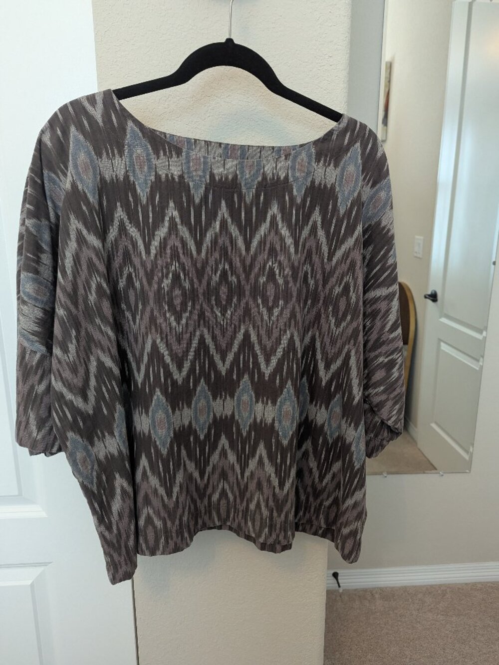 Pure Jill Ikat Oversized Tunic with drop-sleeves - Size L